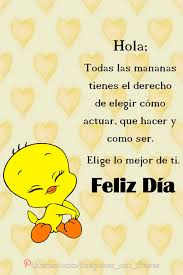 Jul 12, 2014 · puedes tomar cualquier imagen de mi blog, siempre respetando el sello de agua o autoría de las creaciones. Piolin Buenos Dias