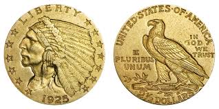 1925 D Indian Head Gold 2 50 Quarter Eagle Early Gold Coins