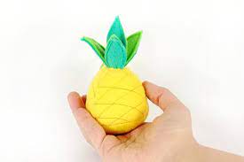 Pineapple Stuffed Toy Keychain Pineapple Plush Keyring Kawaii Pineapple Plushie Pocket Sized Food Ready To Ship Sewing Ribbon Kawaii Pineapple Pineapple Keychain