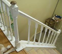 Banisters and spindles have lots of. Prepping And Painting Wood Stair Banisters Hometalk