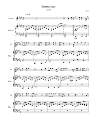 The song became popular in december 2020 following a tiktok challenge. Snowman Sheet Music For Piano Violin Solo Musescore Com