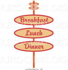 1024 x 1044 jpeg 209 кб. Retro Clipart Of A Vintage Beige Restaurant Sign Advertising Breakfast Lunch And Dinner By Andy Nortnik 206