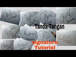 200 contoh tanda tangan huruf a z terkeren kuliah desain. Contoh Tanda Tangan Yang Baik Youtube