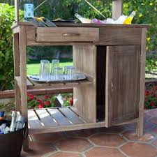 Coral Coast Rustic Garden Storage Potting Bench Driftwood Finish Outdoor Bar Idea Outdoor Refrigerator Cabinet Diy Outdoor Bar Outdoor Refrigerator