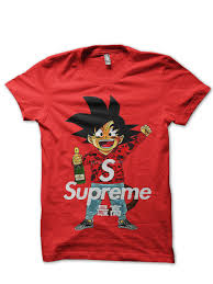 He ceased to exist soon after he appeared once allie absorbed him into herself, as the environment inside of a buu degraded the fusion magic. Supreme Dbz Goku Red T Shirt Swag Shirts