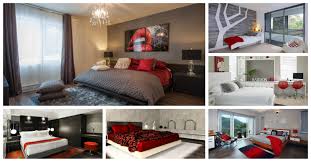.bedroom, living room, ideas, painted, wood, colors, diy, wallpaper, bathroom, kitchen, shiplap, brick, stone, black, blue, rustic, green, in living room, designs, grey, office, entryway, red, dark Wonderful Red And Grey Combos To Incorporate In The Bedroom