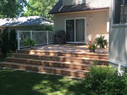 Learn how to remove the railings on a ground level deck or porch. No Railing Deck Patio Deck Designs Patio Steps Deck Steps