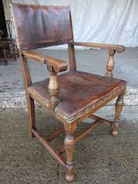 Set Of 6 17th Century Style Oak And Leather Studded Dining Chairs 2 Carvers 4 Chairs C1890 522997 Sellingantiques Co Uk Dining Chairs Chair Dining