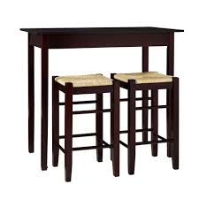 This counter height dining table makes a welcoming eating area with extra storage space on the side. 3pc Counter Height Table Dining Sets Wood Brown Linon Target