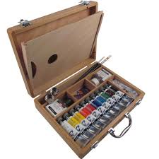 Van Gogh Artists Oil Wooden Box Set Artists Paints Mediums Brushes