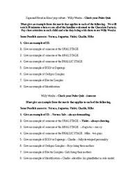 Here are some trivia questions about the movie. Willy Wonka Sigmund Freud Quiz Ap Psychology Tpt