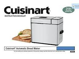 Secure bread pan into the cuisinart® bread maker. Cuisinart Bread Machine Manual Recipes Model Cbk 100c Plastic Comb Amazon Com Books