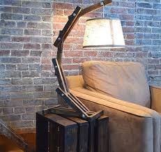 Rustic Wood Arc Table Desk Lamp Wood Desk Lamp Rustic Wood Wood Floor Lamp