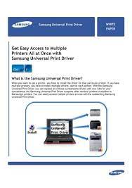 To download the drivers, select the appropriate version of driver and supported for uploading the necessary driver, select it from the list and click on 'download' button. Universal Print Driver Samsung