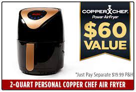 1 star 2 stars 3 stars 4 stars 5 stars. Free 2 Quart Copper Chef Air Fryer 60 Value With Your Power Smokeless Grill Purchase Just Pay P H Indoor Grill Grilling Indoor Grill Recipes