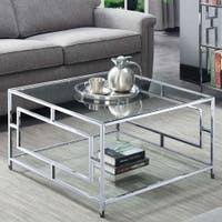 Chrome coffee table with storage. Buy Chrome Coffee Console Sofa End Tables Online At Overstock Our Best Living Room Furniture Deals