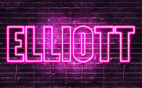 It reached its highest popularity ranking of #160 in 2017 with 2. Download Wallpapers Elliott 4k Wallpapers With Names Female Names Elliott Name Purple Neon Lights Horizontal Text Picture With Elliott Name For Desktop Free Pictures For Desktop Free