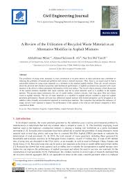 Sektörünün öncü kurumlarından lokman ecza deposu antalya, isparta ve burdur bölgelerinde hizmet vermektedir. Pdf A Review Of The Utilisation Of Recycled Waste Material As An Alternative Modifier In Asphalt Mixtures