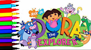 Hand drawn dora the explorer coloring pages and diego coloring pages. Coloring Page Dora The Explorer Kids Coloring Dora Boots Tico Kids Fun Art Kids Balloons Toys Youtube