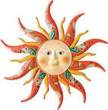 17 in diameter sun moon with stars wall art for indoor or outdoor decor.celestial design enclosed in a circular frame metal sculpture painted in gold,silver and bronze. Buy Vokproof Large Metal Sun Wall Art Decor 17 3 Inches Sun Face Wall Garden Sculptures Statues For Indoor And Outdoor Farmhouse Yard Patio Garden Decoration Online In Poland B093k7wkt6