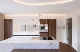 Irregular shaped islands can be custom made to help fit any kitchen. Reimann Architecture Italian Touch