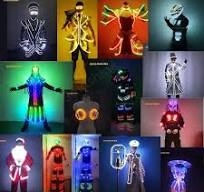 LED Robot Costume Colorful Luminous Armor for Talent Show Performance DJ Dance Platform Stage Bar Party Decorations