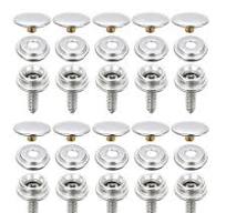 Botões de pressão de unha de aço inoxidável, 4*15mm, para tenda, 3 peças,  botão sanp, preto com parafuso