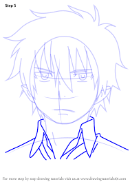 Step By Step How To Draw Rin Okumura From Ao No Exorcist Drawingtutorials101 Com Rin Okumura Drawing Stars Drawings