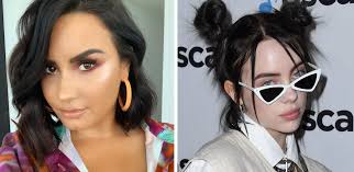 Here's demi out and about and looking very contemporary in a fabulous black and white outfit. Fans Think Demi Lovato S Green Hair Hints At New Music With Billie Eilish