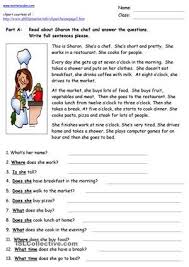 Sharon The Chef Reading Comprehension Reading Comprehension Worksheets Reading Comprehension Lessons Reading Comprehension Passages