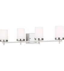 Check spelling or type a new query. Sea Gull 4490304 962 Zire 4 Light 34 Inch Brushed Nickel Bath Vanity Wall Light
