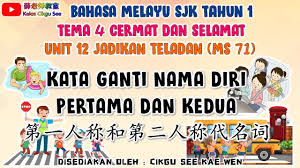 Kata ganti nama diri pertama ialah kata yang digunakan untuk menggantikan nama orang yang bercakap atau dikenali juga sebagai pihak pertama. Bm Tahun 1 Unit 12 Kata Ganti Nama Cute766