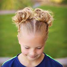 Jehat Hair I Think Pigtail Buns Are So Adorable For Soccer Kids Hairstyles Soccer Hair Pigtail Buns