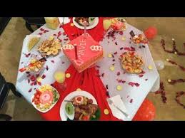 عشاء رومانسي مفاجئة عيد ميلاد زوجي
