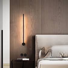 brown slim led basin lamp 8w 20w ambient warm white acrylic linear wall lamp brown slim led vanity ligh wall lights bedroom hotel room design house interior