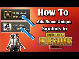 How To Add Symbols In Your Name In Pubg Emulator Also Applicable For Mobile Check Description Youtube