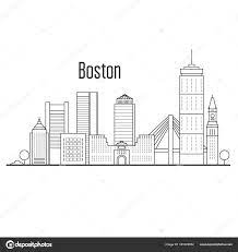 Download 722 boston skyline stock illustrations, vectors & clipart for free or amazingly low rates! Vektorgrafiken Boston Vektorbilder Boston Depositphotos