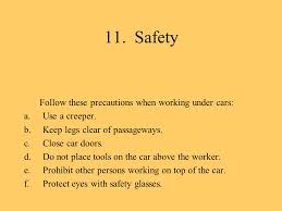 Jul 01, 2016 · a sample written hazard communication program. Safety In The Auto Shop 1 Safety The Automotive Shop Can Be A Hazardous Area If Proper Safety Precautions Are Not Followed The Main Hazards And Injuries Ppt Download