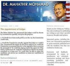 When the term of his leadership from 16 july 1981 until 31 october 2003, he led the country towards modernization very fast and cause prosperity on all. Mahathir Starts His Own Blog The Star