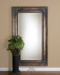 Uttermost Bertha Oversized Bronze Mirror 14145 B Leaning Floor Mirror Bronze Mirror Mirror