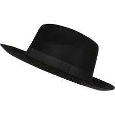 River Island Black Fedora Hat 26 Liked On Polyvore Featuring Men S Fashion Men S Accessories Men S Hats Ac Black Fedora Hat Black Fedora Fedora Hat Men