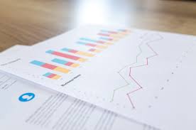 graph and line chart printed paper free stock photo