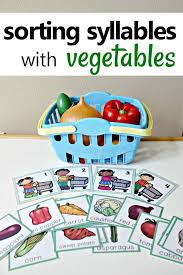 Vegetable Theme Syllable Sorting Activity Fantastic Fun Learning Preschool Activities Sorting Activities Preschool Theme