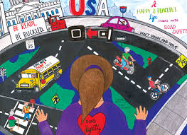 Teach your child these crucial rules to ensure their safety when outside! Road Safety Art Contest Past Grand Prize Winners Fmcsa