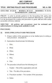How To Write Policies And Procedures For Your Business Toughnickel Procedural Writing Procedure Standard Operating Procedure Examples