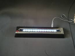 Black Color Wooden Led Light Base With Slot Groove For Photo Crystals Display Led Lights 3d Photo Crystals Crystals