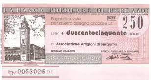 Il 1 aprile del 2007 banca popolare di bergamo entra a far parte del gruppo ubi (unione di banche italiane) e ora conta 357 filiali distribuite su tutto il territorio nazionale. Banknoten De Banca Popolare Di Bergamo 250 Lire 06m 22 Unc Banknoten