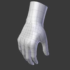 Realistic Low Poly Hand Base Mesh 3d Model 3d Drawings Designs To Draw 3d Model