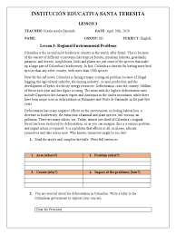 As is sungai in english? 2 English 8d Lesson 3 Docx Deforestation Habitat Destruction