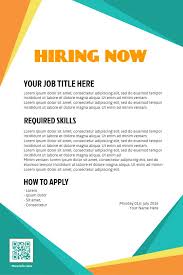 · a job posting template is used to post jobs and helps standardize them across a business. Hiring Poster Design Click To Customize Hiring Poster Flyer Template Job Posting